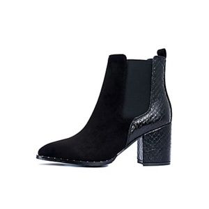 Black Snakeskin Booties